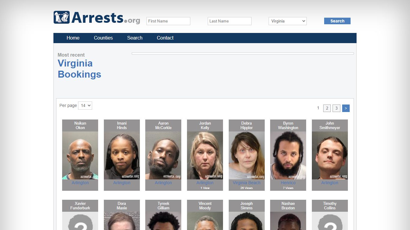 Virginia Arrests and Inmate Search